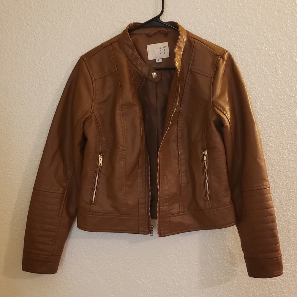 Caramel motorcycle jacket